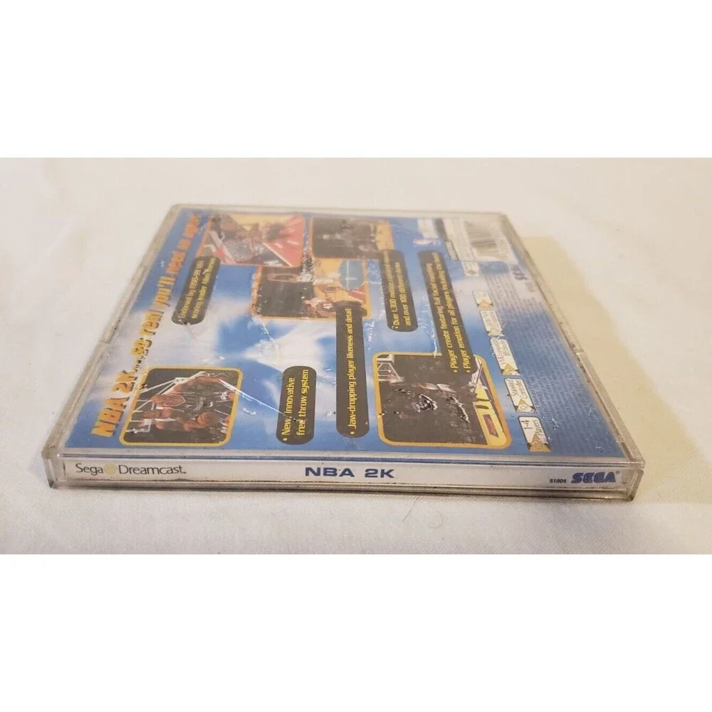 NBA 2K Sega Sports Allen Iverson Cover and NBA 2K1 (Sega Dreamcast, 2000) NFR